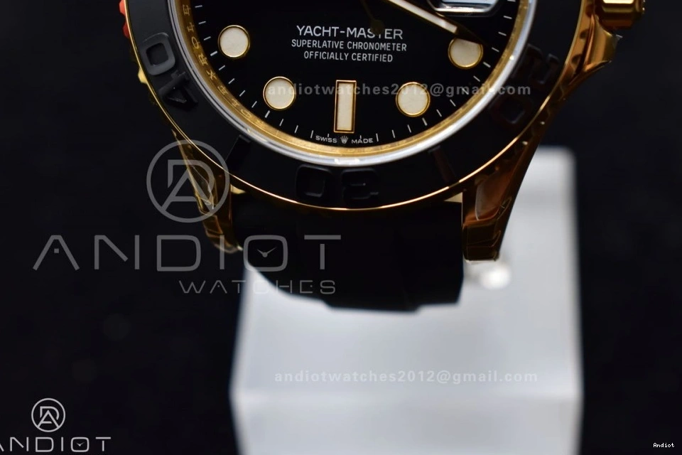 Black Ceramic 1:1 on 3D Edition Best Rubber Strap Yacht-Master VSF VS3235 42mm Black Bezel 226658 0410